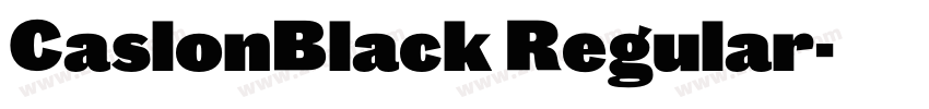 CaslonBlack Regular字体转换